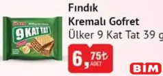 ÜLKER 9 KAT TAT FINDIK KREMALI GOFRET 39 G